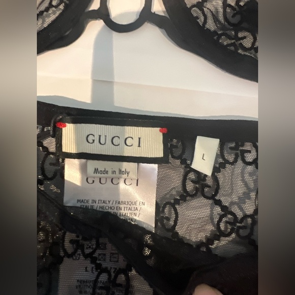 Gucci Lingerie Black Top & Bottom Set Large - Picture 3 of 4